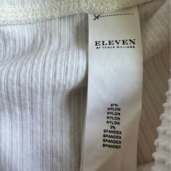 Eleven By Venus Williams Allure High-Rise Biker short ribbed white size small - Picture 4 of 8